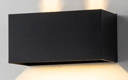 C Cattleya LLA2333-WB 4.5-in Black Integrated Outdoor Wall Light