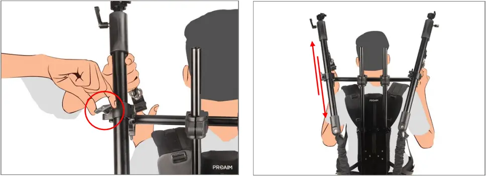 PROAIM ST-LHWK-01 Body Support Stabilizer Vest Rig Setup 12
