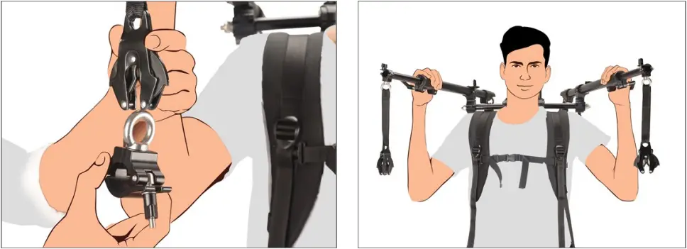 PROAIM ST-LHWK-01 Body Support Stabilizer Vest Rig Setup 15