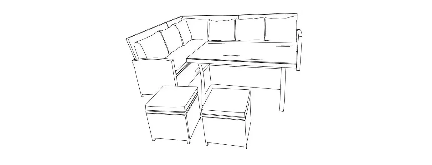 Boyel Living 6 Pieces Pe Rattan Sectional Outdoor Furniture Cushioned Sofa Set With 2 Storage Under Seat User Manual