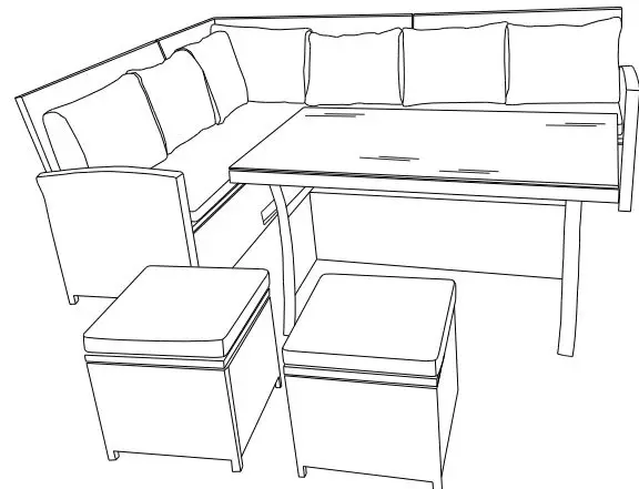 Boyel Living 6 Pieces PE Rattan Sectional Outdoor Furniture Cushioned Sofa Set with 2 Storage Under Seat-FIG1