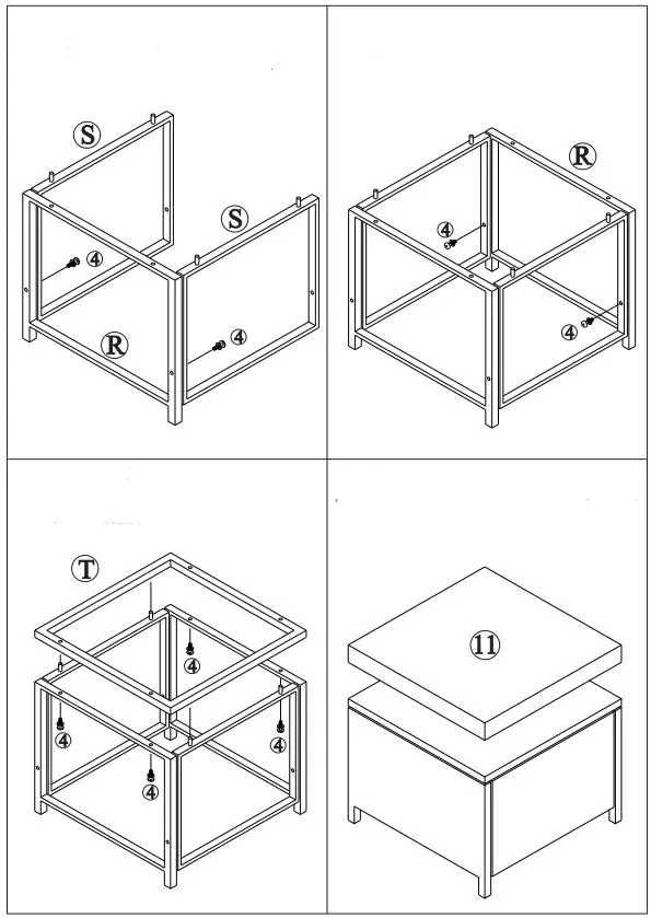 Boyel Living 6 Pieces PE Rattan Sectional Outdoor Furniture Cushioned Sofa Set with 2 Storage Under Seat-FIG18