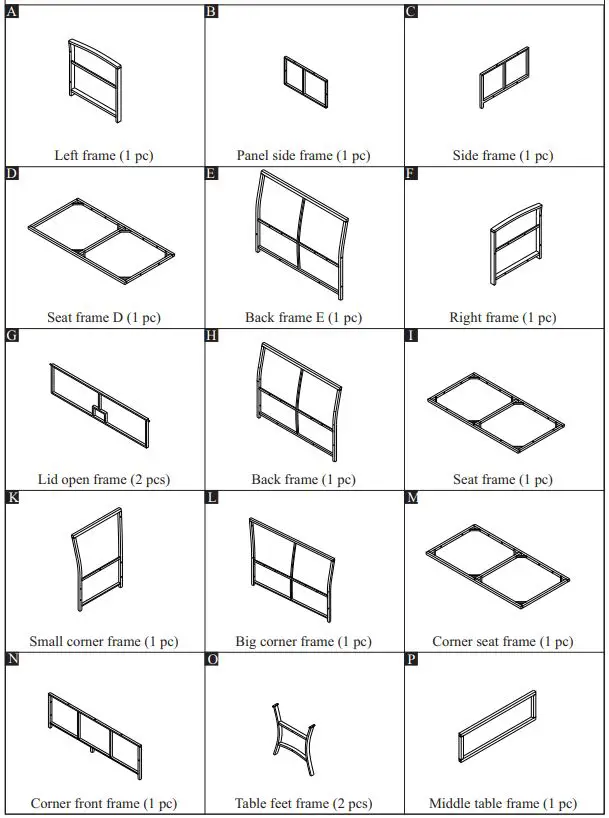 Boyel Living 6 Pieces PE Rattan Sectional Outdoor Furniture Cushioned Sofa Set with 2 Storage Under Seat-FIG5