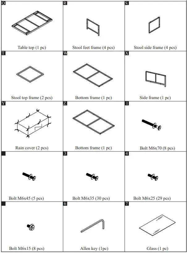 Boyel Living 6 Pieces PE Rattan Sectional Outdoor Furniture Cushioned Sofa Set with 2 Storage Under Seat-FIG6