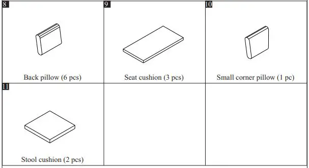 Boyel Living 6 Pieces PE Rattan Sectional Outdoor Furniture Cushioned Sofa Set with 2 Storage Under Seat-FIG7
