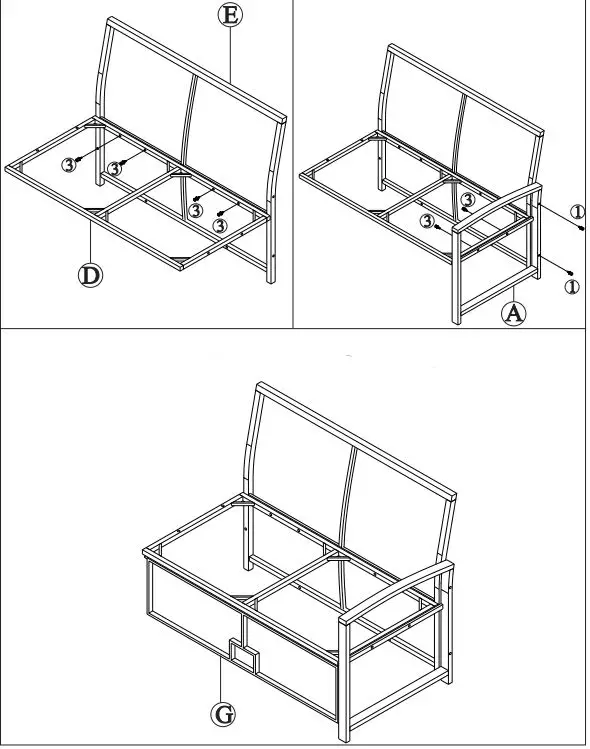 Boyel Living 6 Pieces PE Rattan Sectional Outdoor Furniture Cushioned Sofa Set with 2 Storage Under Seat-FIG8