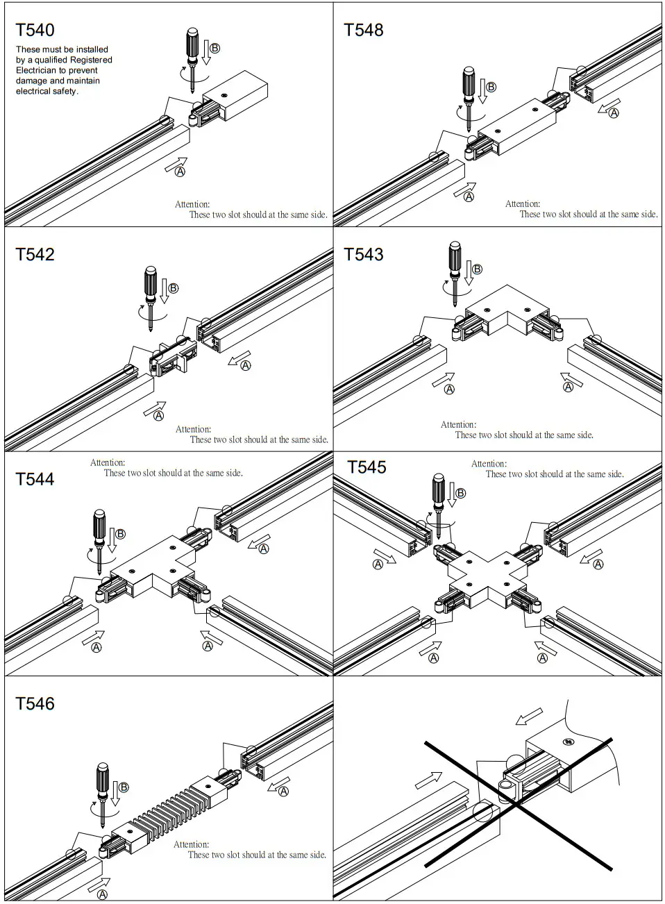 HALCYON T540 Track 1 Circuit Mains Connect Earth Left