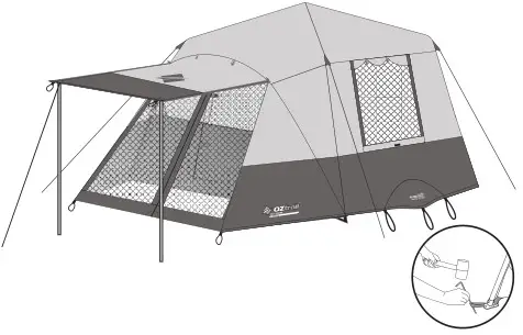 OZtrail 630522 Fast Frame Cabin 6 Person Tent - STEP 5