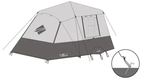 OZtrail 630522 Fast Frame Cabin 6 Person Tent - STEP 6