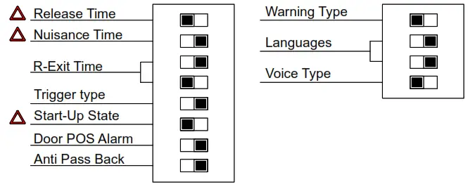 CAMDEN DOOR CONTROLS CX-DE1200 Delayed Egress Electro Magnetic Lock - Settings
