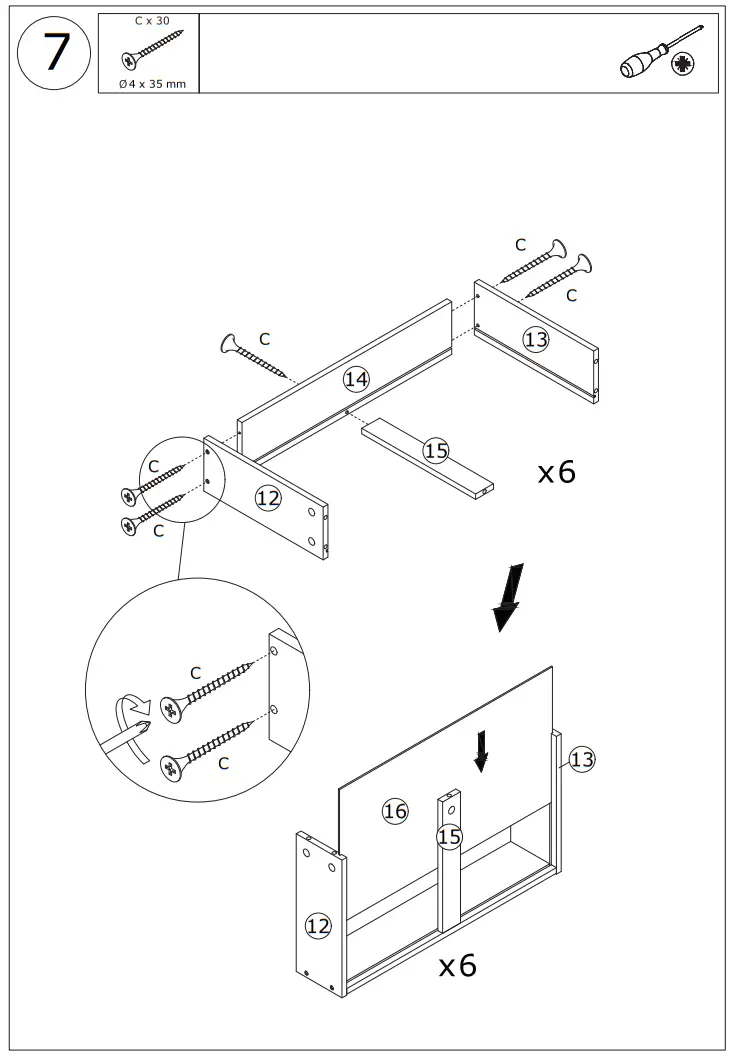 FUFU GAGA KF260058 01SD 6 Drawer L Shaped Dresser with Rotatable Desk - fig10