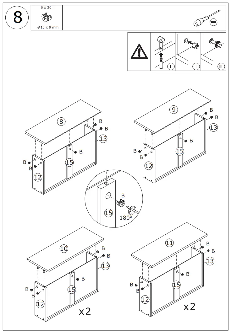 FUFU GAGA KF260058 01SD 6 Drawer L Shaped Dresser with Rotatable Desk - fig11