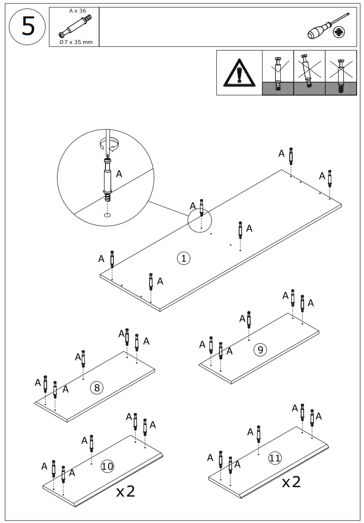 FUFU GAGA KF260058 01SD 6 Drawer L Shaped Dresser with Rotatable Desk - fig8