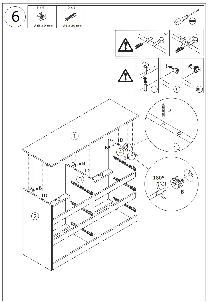FUFU GAGA KF260058 01SD 6 Drawer L Shaped Dresser with Rotatable Desk - fig9