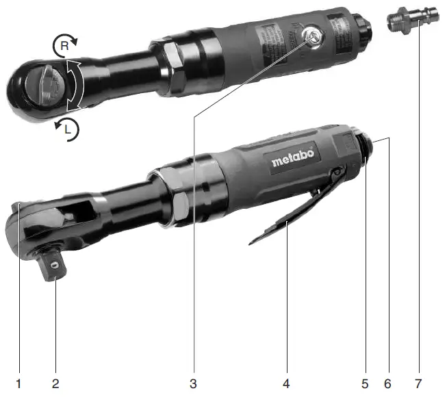 metabo-DRS-68-SET-1-2-Pneumatic-Ratchet-Wrench-fig-1