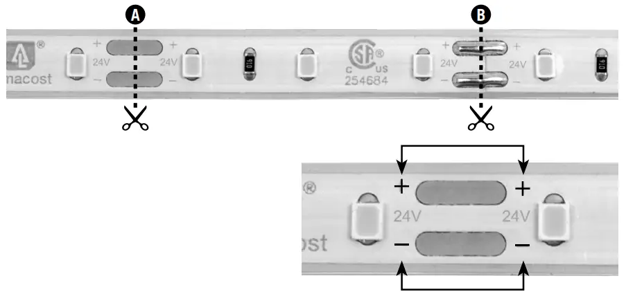 How to cut tape light