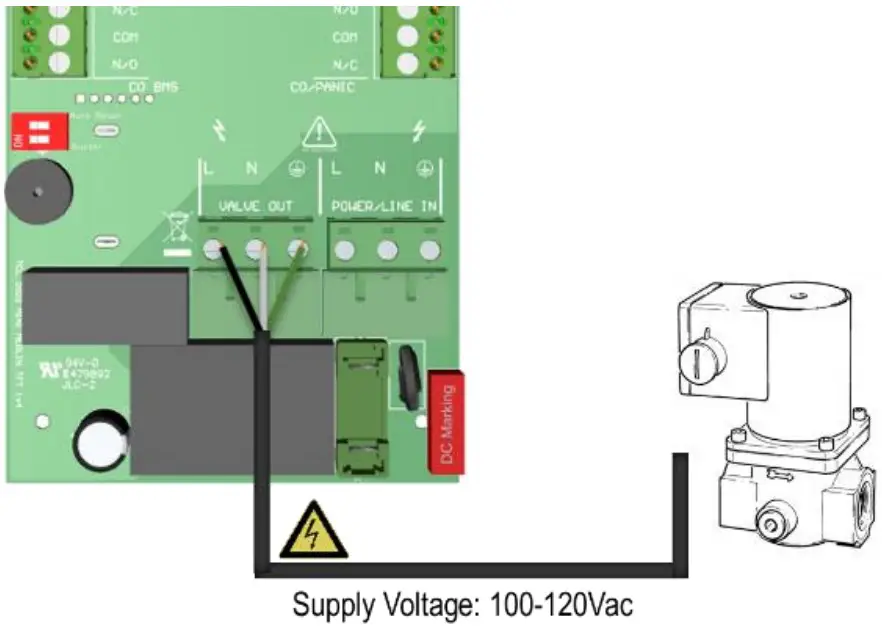 Wiring – Gas Solenoid Valve