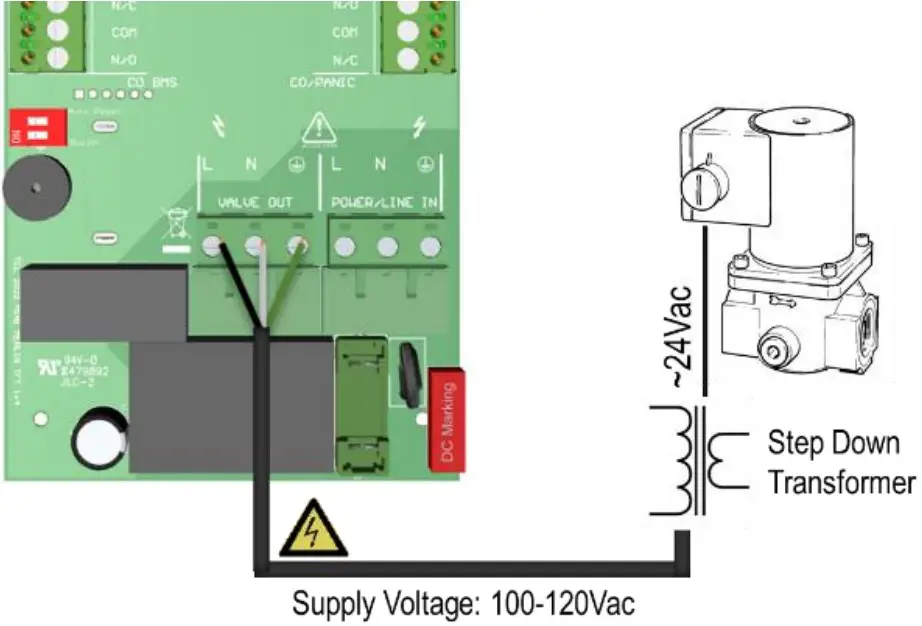 Wiring – Gas Solenoid Valve