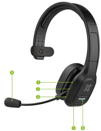 KlipXtreme KCH 750 V4 Wireless Monoaural Headset - Product overview