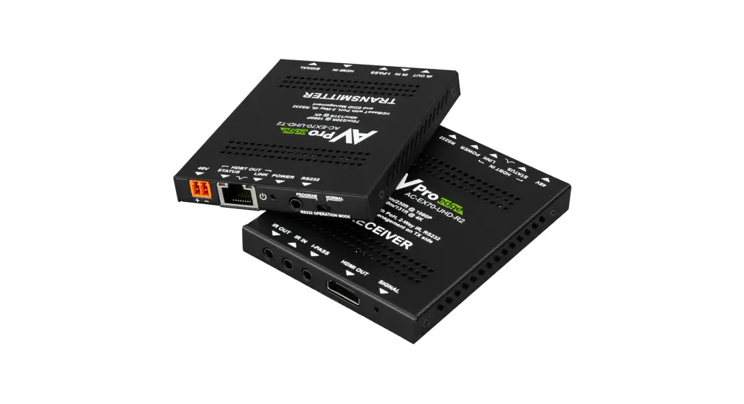 Avpro Edge Ac-ex70-uhd-kit Ultra Slim 70 Meter Hdmi Via Hdbaset Extender Set User Manual