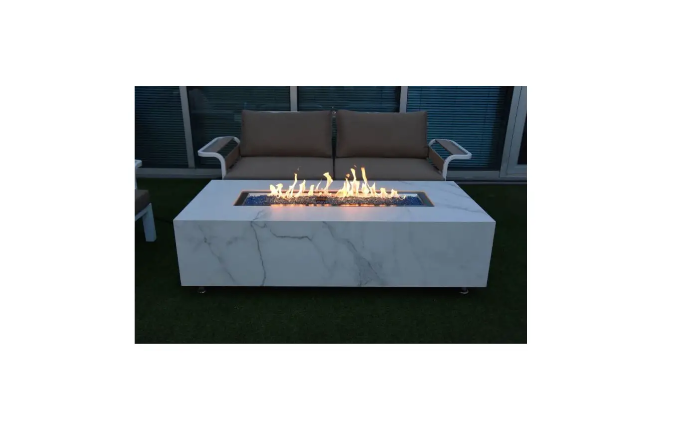 Elementi Ofp121ng Carrara Marble Porcelain Fire Table Owner's Manual