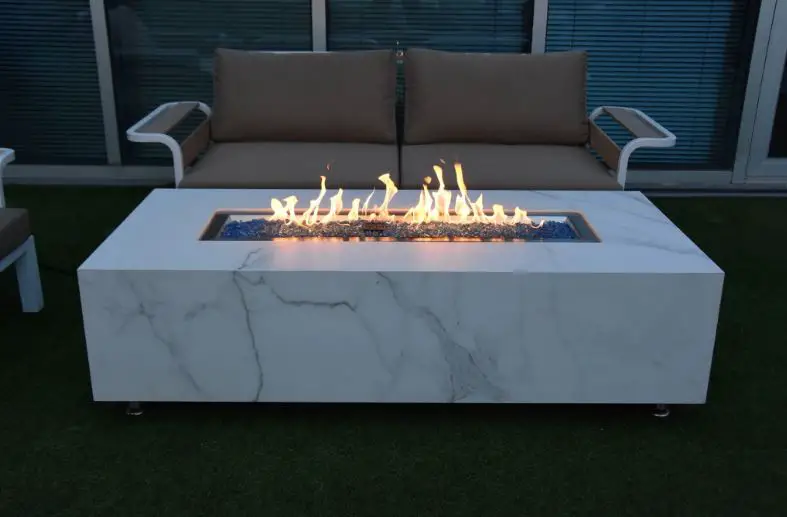 ELEMENTI OFP121NG Carrara Marble Porcelain Fire Table Owner's Manual-product