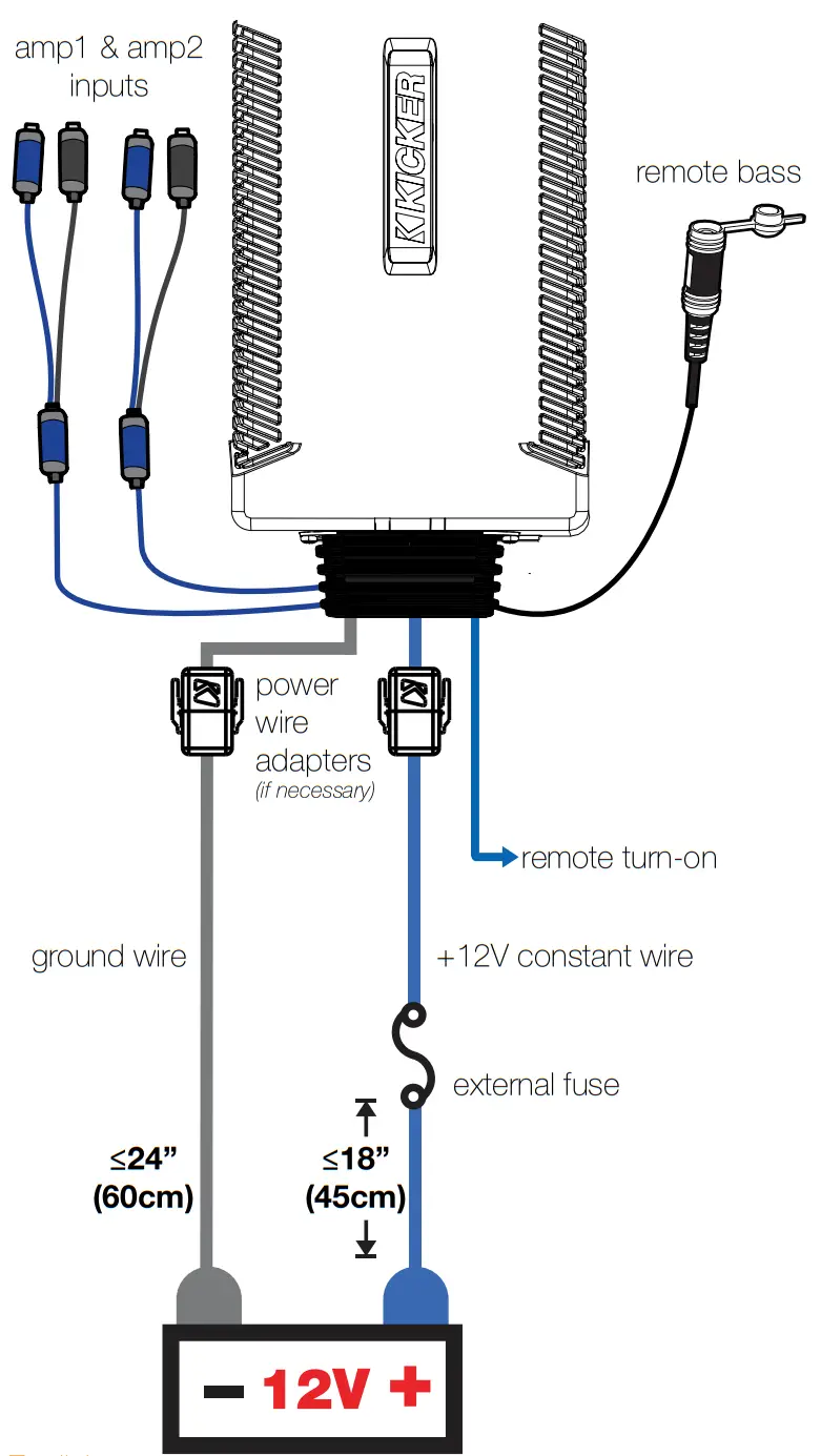 KICKER PXA400.4 Marine Amplifier - WIRING 2