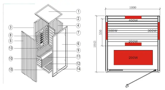 sentiotetc 1-053-078 Mini Infrared Saunas - Fig 11