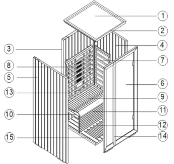 sentiotetc 1-053-078 Mini Infrared Saunas - Fig 2