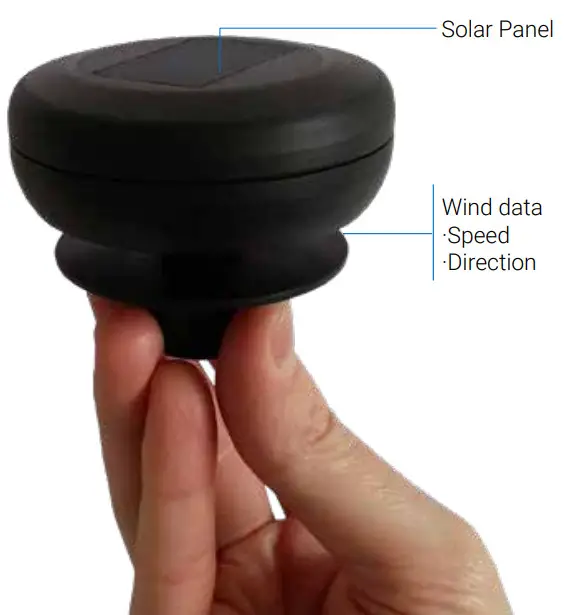 CALYPSO Ultrasonic Portable Solar Wind Meter and Data Logger - Ultrasonic transducers
