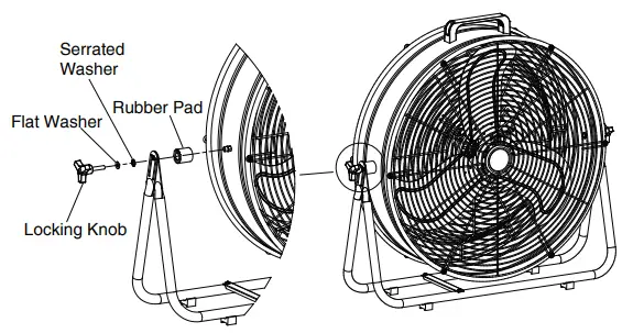 UTILITECH SFDC2 600T 24 Inch Portable Drum Fan - fig1