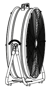 UTILITECH SFDC2 600T 24 Inch Portable Drum Fan - fig2