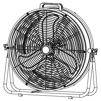 UTILITECH SFDC2 600T 24 Inch Portable Drum Fan