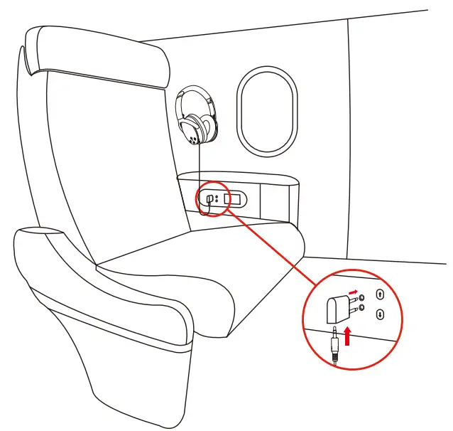 Srhythm NC25 Wireless Headphones Bluetooth 5 0 Lightweight Noise Cancelling Headset Over Ear - Airplane Adaptor