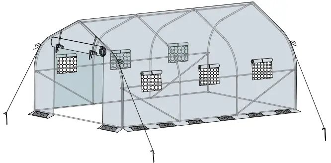 Outsunny 845-020 Walk-In Large Poly Greenhouse-product