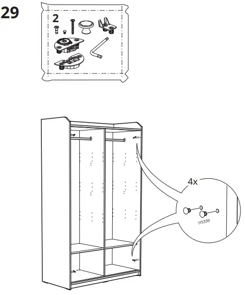 IKEA 604.569.16 HAUGA Storage Combination White - fig 25