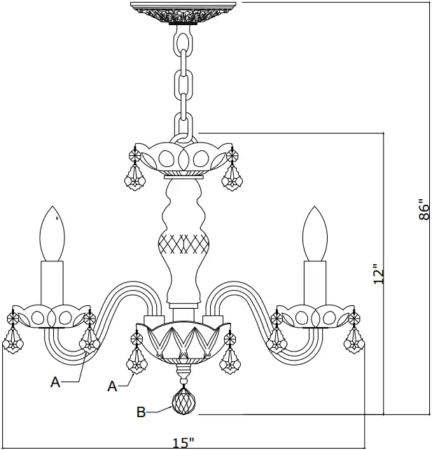 CRYSTORAMA 1064-CH-CL-MWP Traditional Crystal 4 Light Crystal Mini Chandelier 1