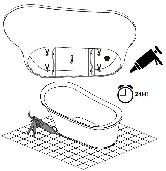 HOME DECORATORS COLLECTION GBBA021 BADDECK Bathtub - fittings 1