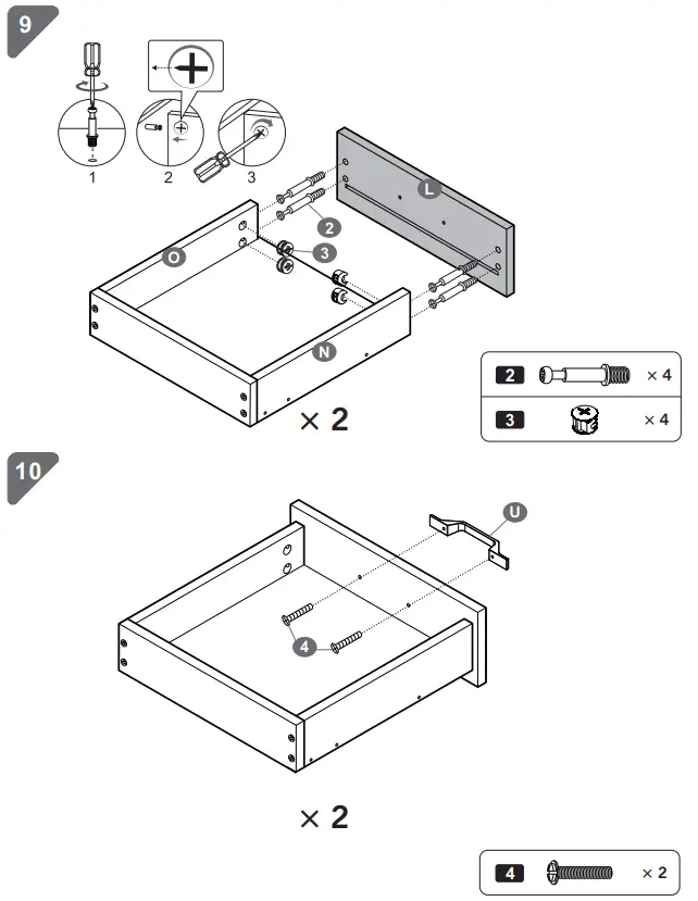 Casagear BM284573 32 Inch Metal Office Filing Cabinet 3 Drawers 2 Cabinets - fig 14
