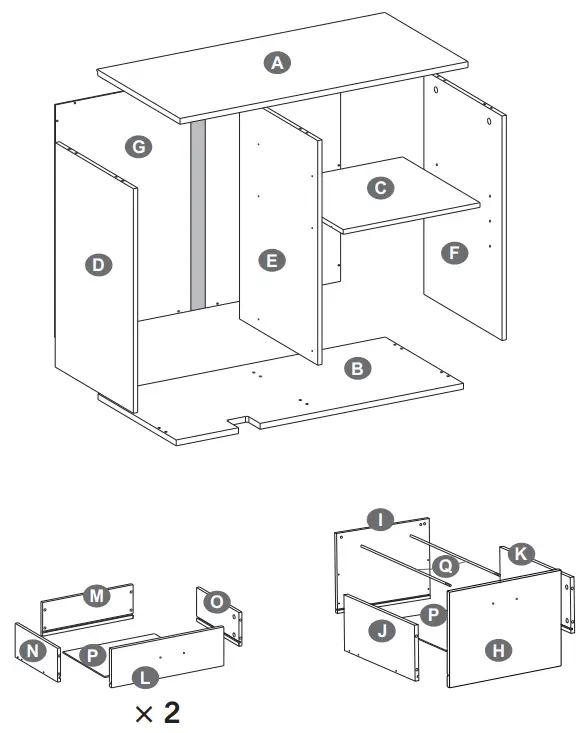 Casagear BM284573 32 Inch Metal Office Filing Cabinet 3 Drawers 2 Cabinets - fig 8