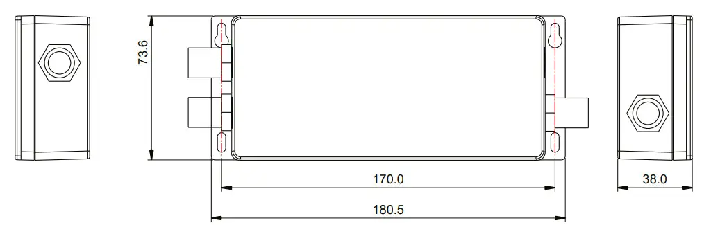 HALCYON HL3001WP Waterproof Power Repeater or Amplifier - size