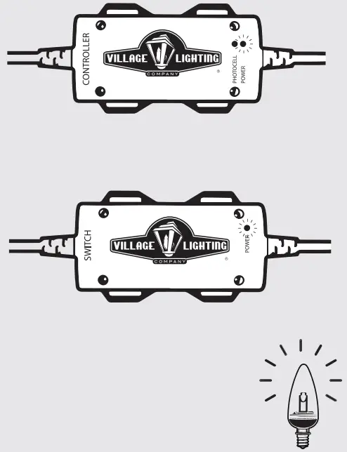 VILLAGE LIGHTING Light Stream Wireless Switch - Indicator Lights