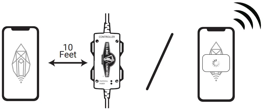 VILLAGE LIGHTING Light Stream Wireless Switch - Using the App