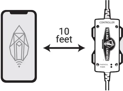 VILLAGE LIGHTING Light Stream Wireless Switch - promps to connect