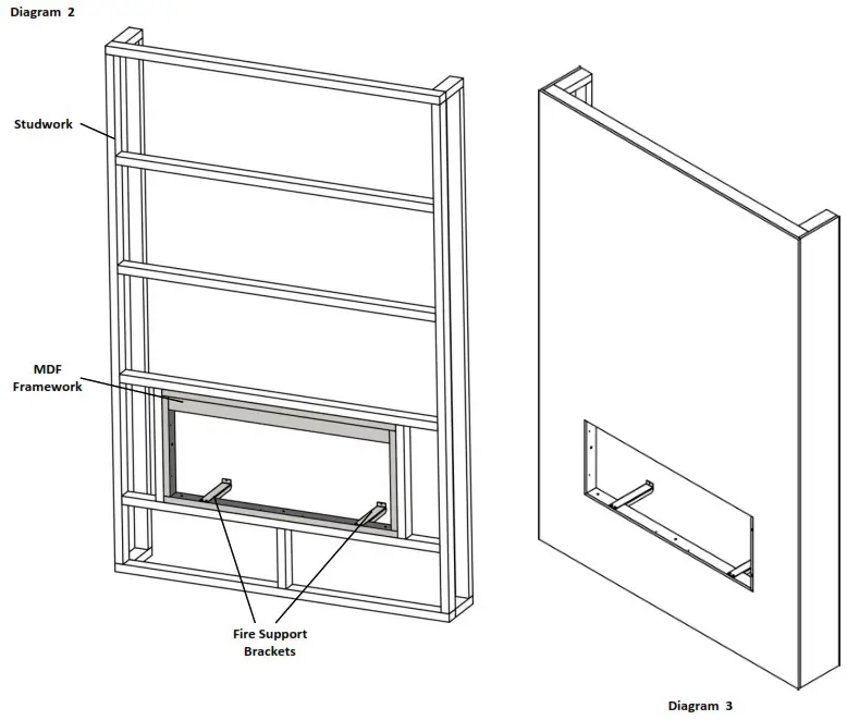 PRYZM Volta 42 Inch Inset Fire Conversion Kit - Assembly 1