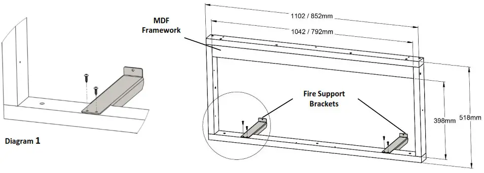 PRYZM Volta 42 Inch Inset Fire Conversion Kit - Installation Introduction 1