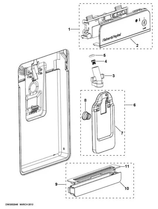 FISHER PAYKEL RF522BLXFDU5 FP EU Refrigerator Freezer - Fig 2