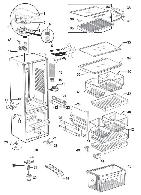 FISHER PAYKEL RF522BLXFDU5 FP EU Refrigerator Freezer - Fig 4