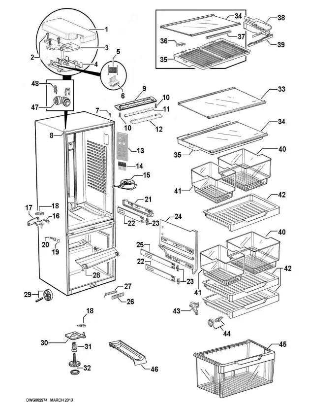 FISHER PAYKEL RF522BLXFDU5 FP EU Refrigerator Freezer - Fig 5