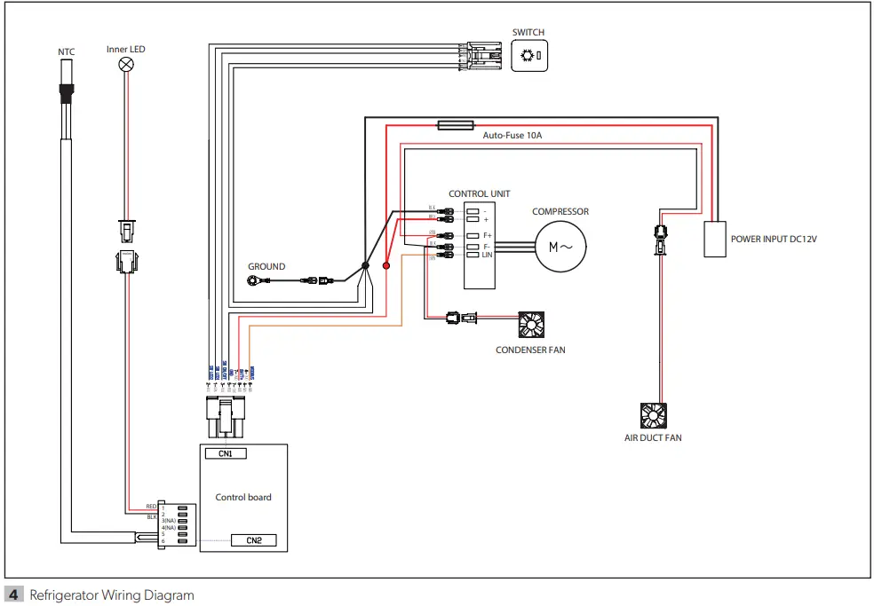 DOMETIC CCF-T GM Console Refrigerator - assembly 4
